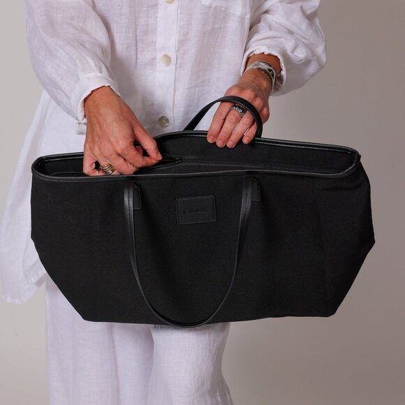 Cleobella black canvas tote NWOT - Picture 3 of 4